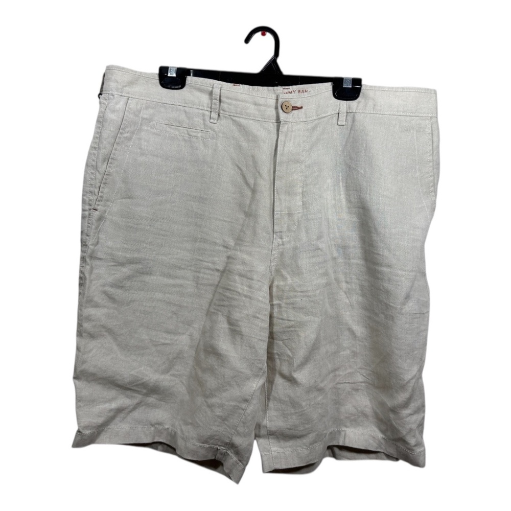 Tommy Bahama Shorts Mens Size 40 100% Linen Relaxed Fit Beige Chino